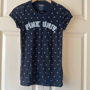 Vintage - Victoria’s Secret PINK Patchwork and Logo Top PINK UNIV. - S